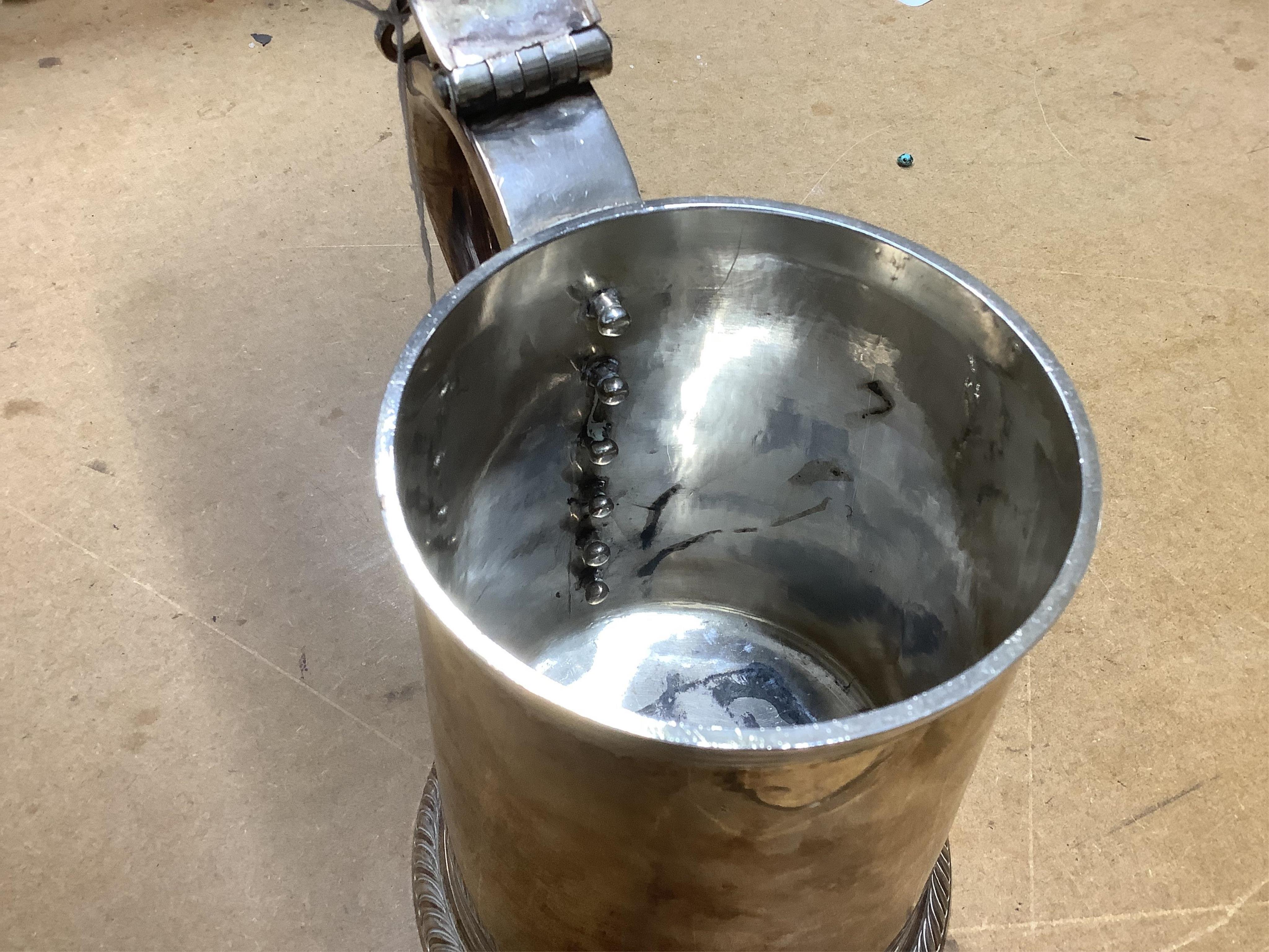 A George III provincial silver peg tankard by John Langlands I and John Robertson I